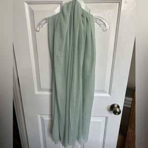 NWT *J. JILL* Lightweight Chiffon-Type Long Scarf - Seaglass/Mint Green - 78x38